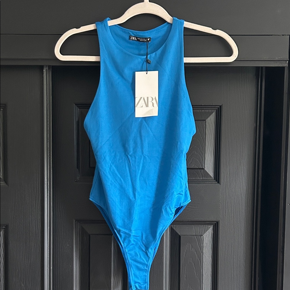 Zara Vibrant Blue Tank Bodysuit